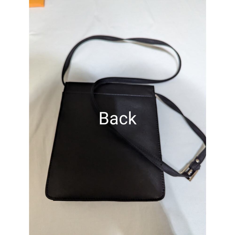 Leather crossbody purse Unbranded VGUC 8x7x3" Y2K Strap 40x42"can be smaller - Picture 2 of 13